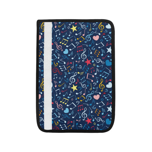 Music Notes Pattern Print Design 03 Car Seat Belt Cover