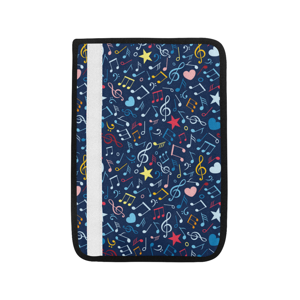 Music Notes Pattern Print Design 03 Car Seat Belt Cover