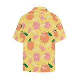Grapefruit yellow background Men's All Over Print Hawaiian Shirt
