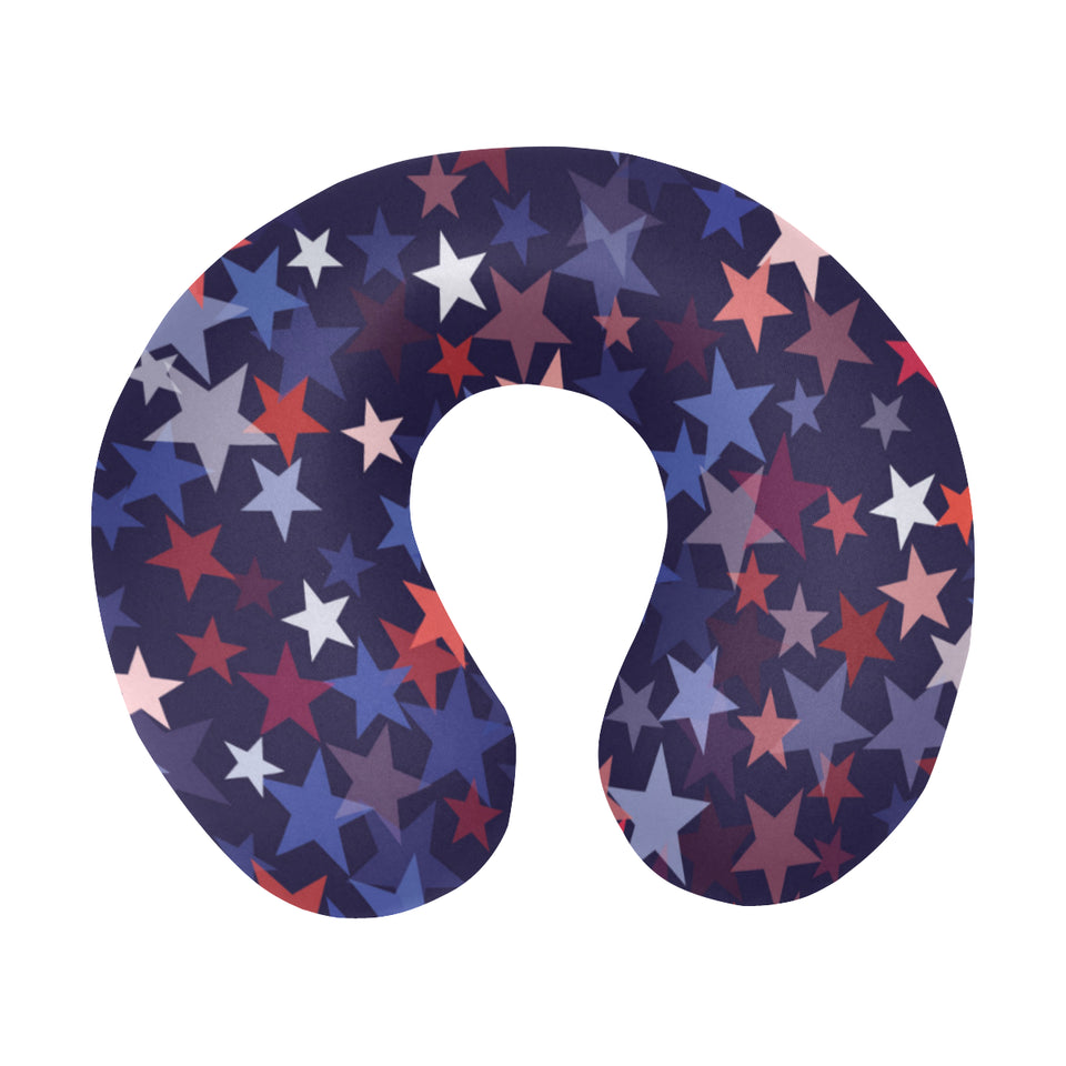 Red blue star pattern U-Shaped Travel Neck Pillow