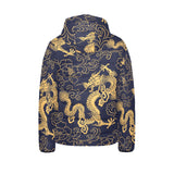 Gold dragon pattern Kids' Boys' Girls' Padded Hooded Jacket
