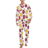 Passion fruit design pattern Men's Long Pajama Set