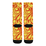Fire flame design pattern Crew Socks