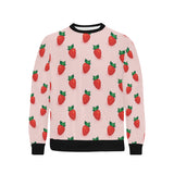 Strawberry beautiful pattern Men's Crew Neck Sweatshirt