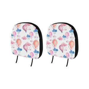 Watercolor air balloon cloud pattern Car Headrest Cover