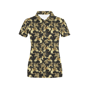 Goldfish Pattern Print Design 01 Women's All Over Print Polo Shirt