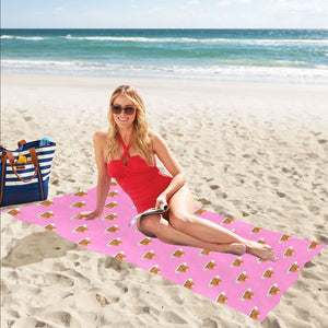 Pancake Pattern Print Design 04 Beach Towel