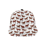 Horses running pattern background All Over Print Snapback Cap