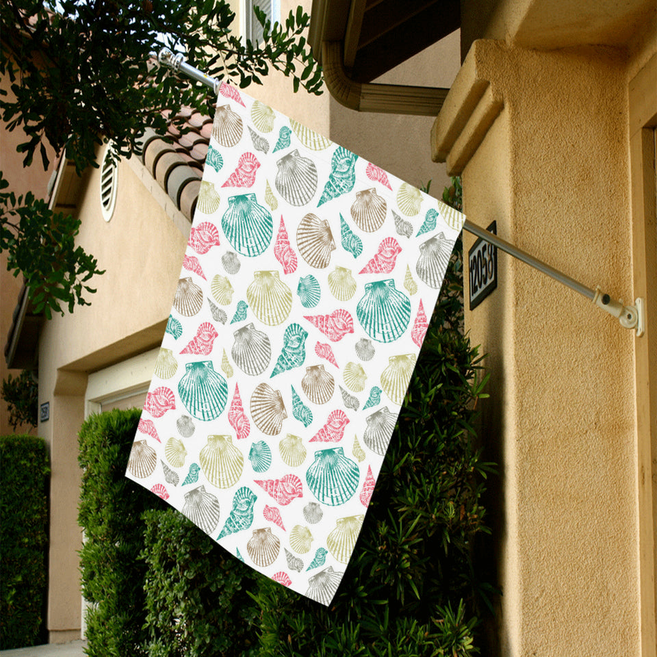 Colorful shell pattern House Flag Garden Flag