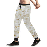 Beautiful gold japanese pattern Unisex Casual Sweatpants