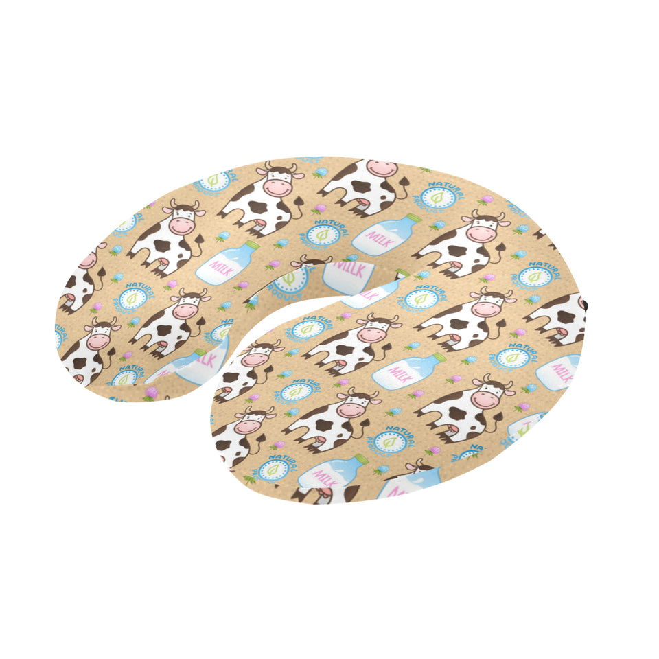 Cow bottle of milk pattern U-Shaped Travel Neck Pillow