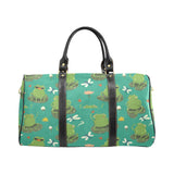 Cute frog dragonfly design pattern Travel Bag
