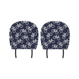 Bicycle Pattern Print Design 03 Car Headrest Cover