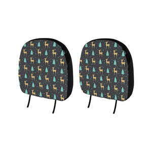 Deers star tree pattern Car Headrest Cover