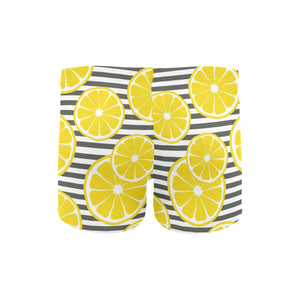 slice of lemon design pattern Men's Swimming Trunks