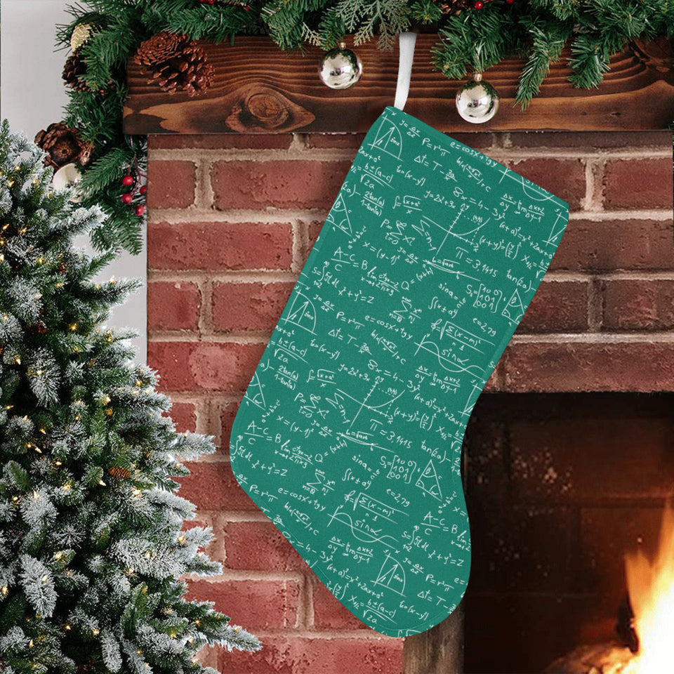 Math Pattern Print Design 01 Christmas Stocking