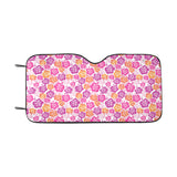 Hibiscus Pattern Print Design 01 Car Sun Shade