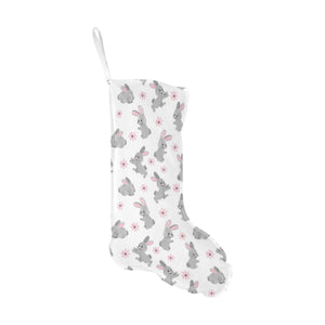 Watercolor cute rabbit pattern Christmas Stocking