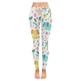 Cute elephants palm tree flower butterfly pattern Women's Legging Fulfilled In US