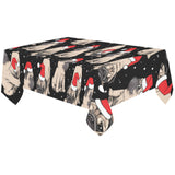 Christmas Pugs Santa_s red cap pattern Tablecloth
