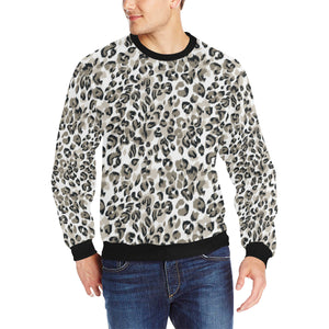 Leopard skin print pattern Men's Crew Neck Sweatshirt
