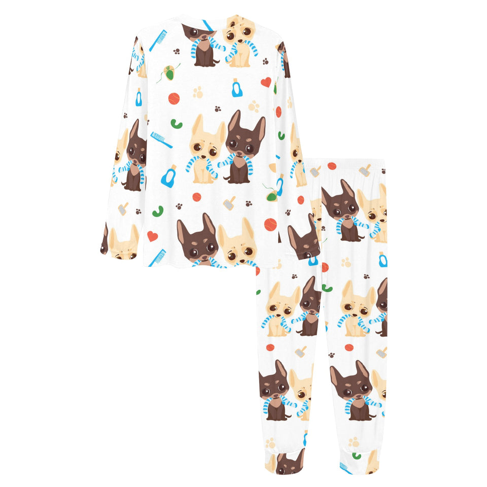 Cute Chihuahua dog pattern Women's All Over Print Pajama Set