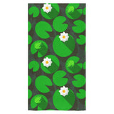 Frog waterlily pattern Bath Towel