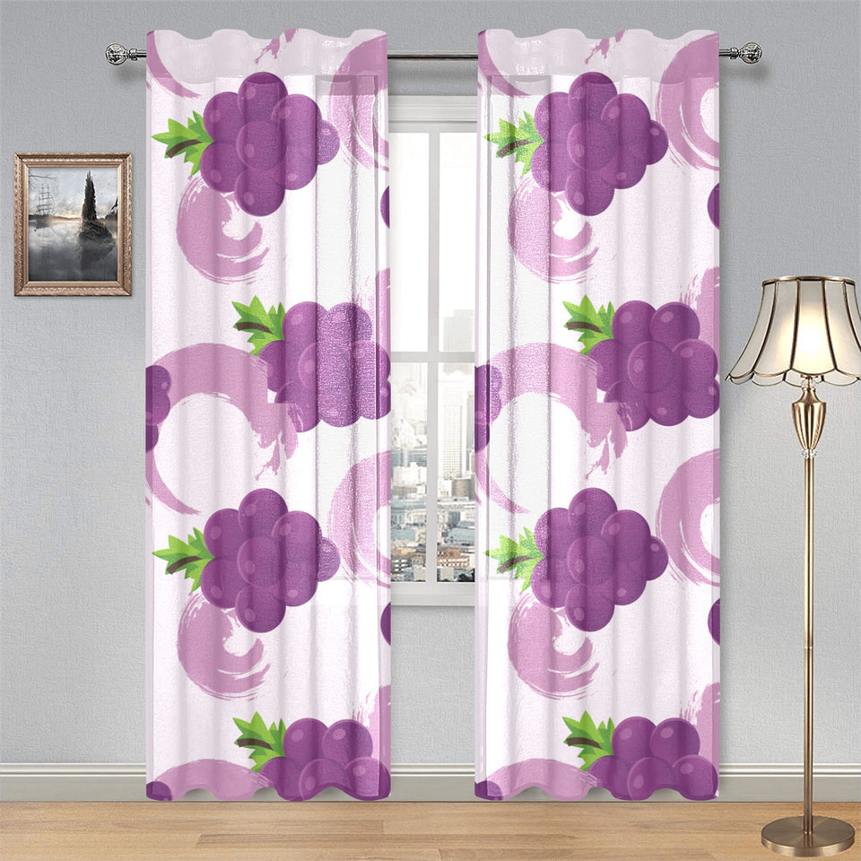 Cute Grape pattern Gauze Curtain