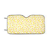 Fried Eggs Pattern Print Design 05 Car Sun Shade