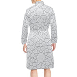 arabic star pattern Men's Long Sleeve Belted Night Robe