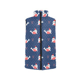 Cute sea lion seal christmas hat candy cane heart Women's Padded Vest