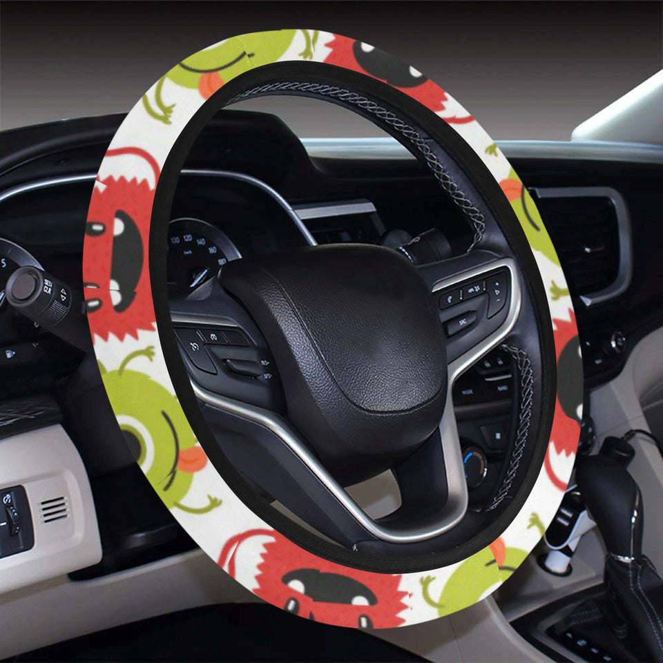 Alien Pattern Print Design 05 Car Steering Wheel Cover