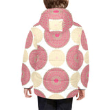 Circle indian pattern Kids' Boys' Girls' Padded Hooded Jacket