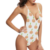cute onions smiling faces Women's One-Piece Swimsuit