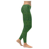 Crocodile Skin Printed Women's Legging Fulfilled In US