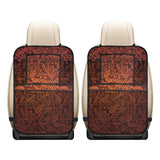 cacao beans tribal polynesian pattern Car Seat Back Organizer