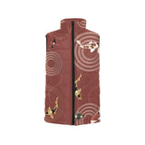 Koi Fish Carp Fish red background Women's Padded Vest