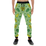 Avocado pattern green background Unisex Casual Sweatpants