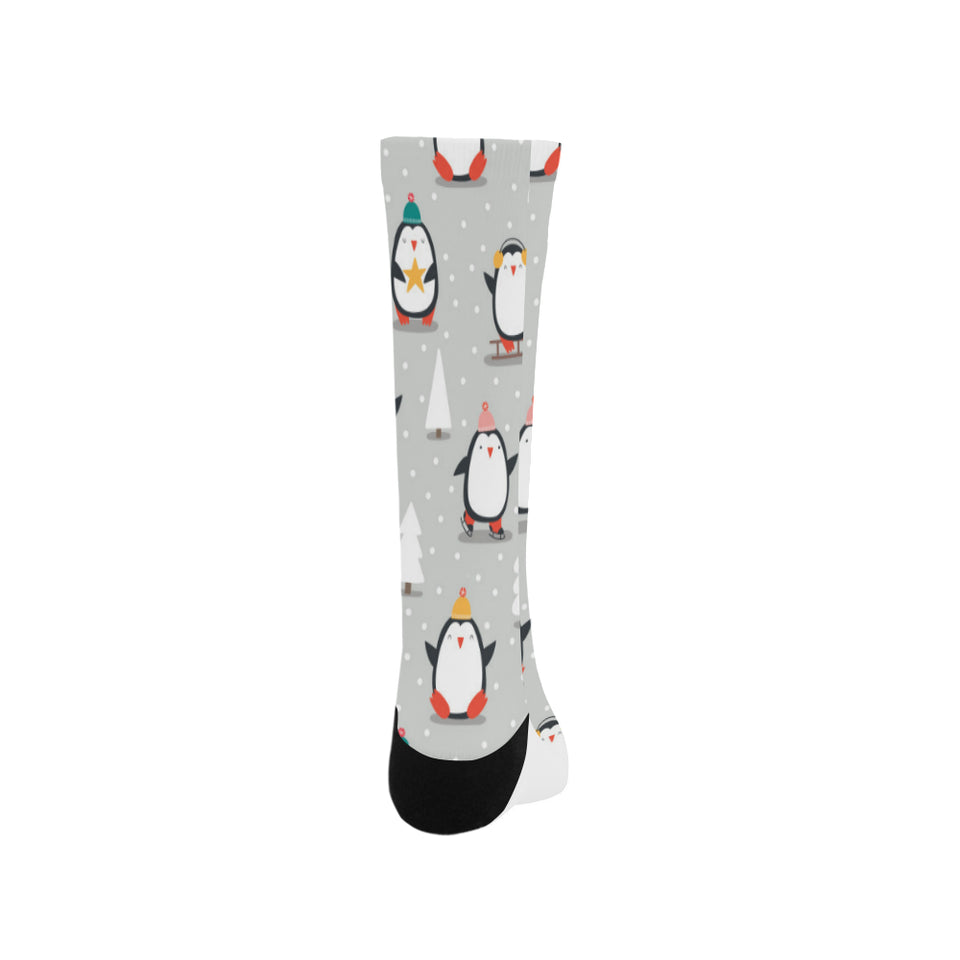 Cute Penguin christmas pattern Crew Socks