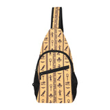Egypt Hieroglyphics Pattern Print Design 02 All Over Print Chest Bag