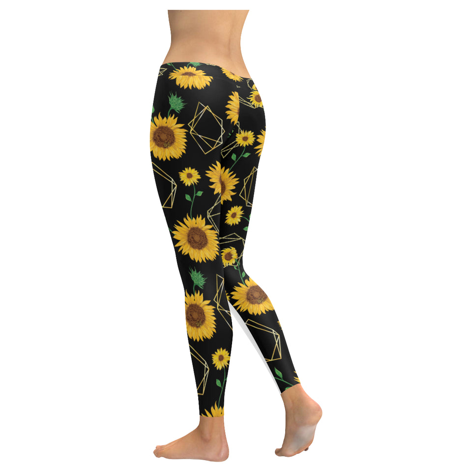 sunflower golden polygonal shapes Women's Legging Fulfilled In US