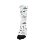 Cute cartoon dinosaurs tree pattern Crew Socks