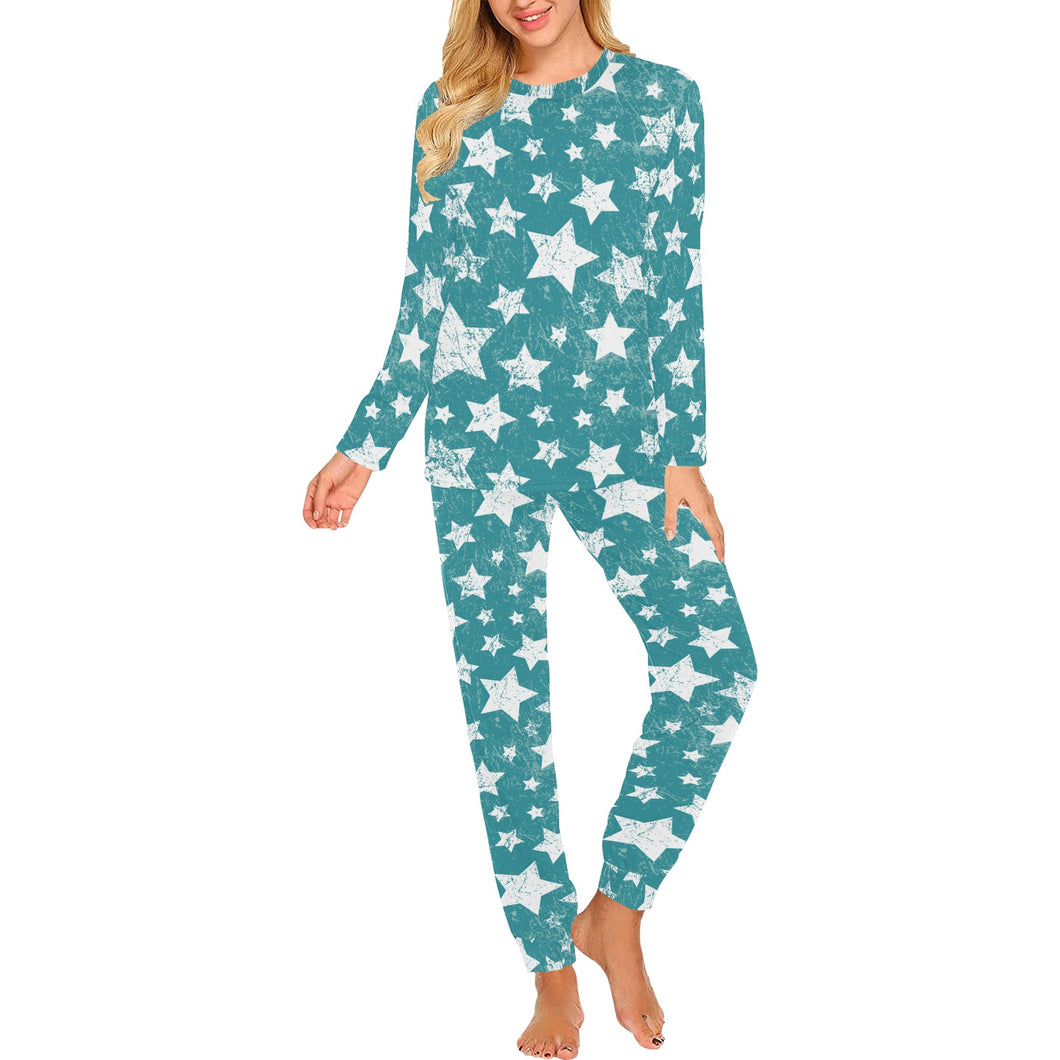 Vintage star pattern Women's All Over Print Pajama Set