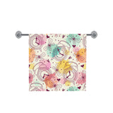 Clock butterfly pattern Bath Towel