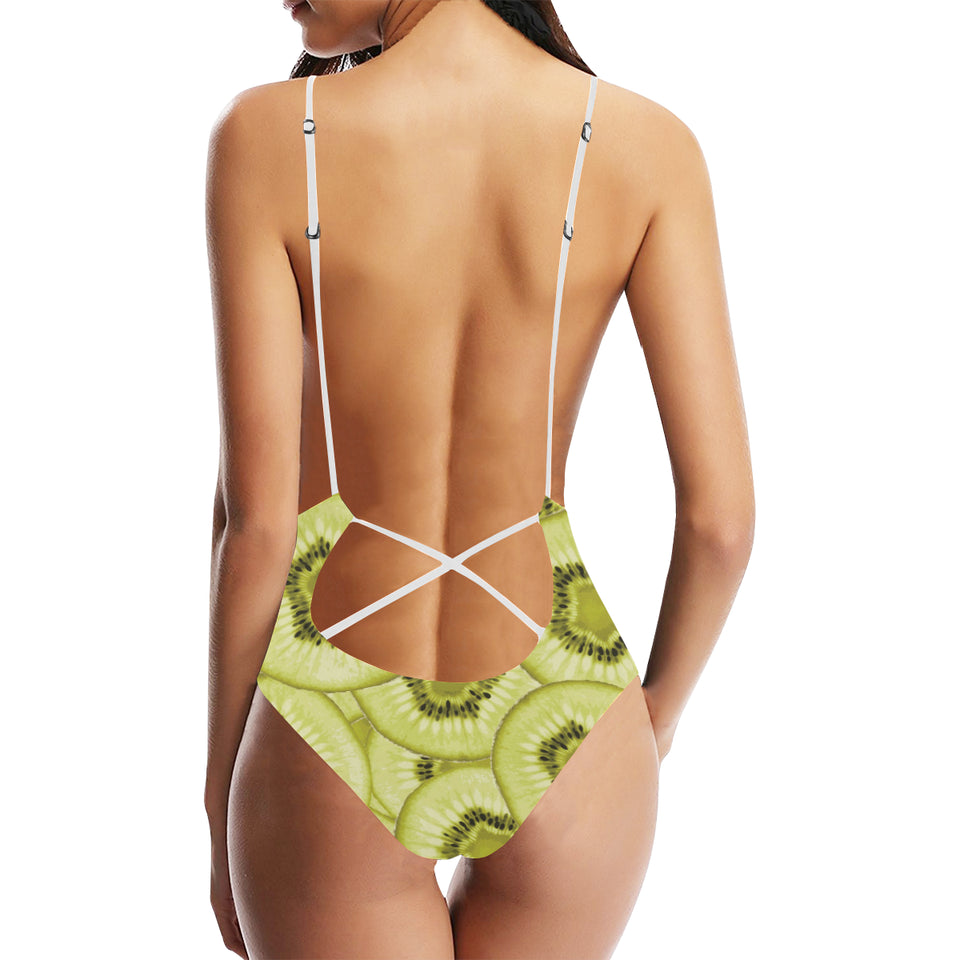 Sliced kiwi pattern Women's One-Piece Swimsuit