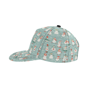 Cute snowman pattern All Over Print Snapback Cap