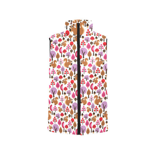Squirrel Pattern Print Design 02 Men's Padded Vest