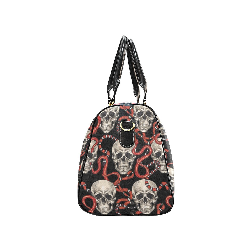 Red snake skull pattern Travel Bag