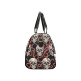 Red snake skull pattern Travel Bag