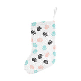 Dog Paws Pattern Print Design 04 Christmas Stocking